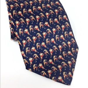 Giorgio 100% Silk Tie Hockey Player Pattern